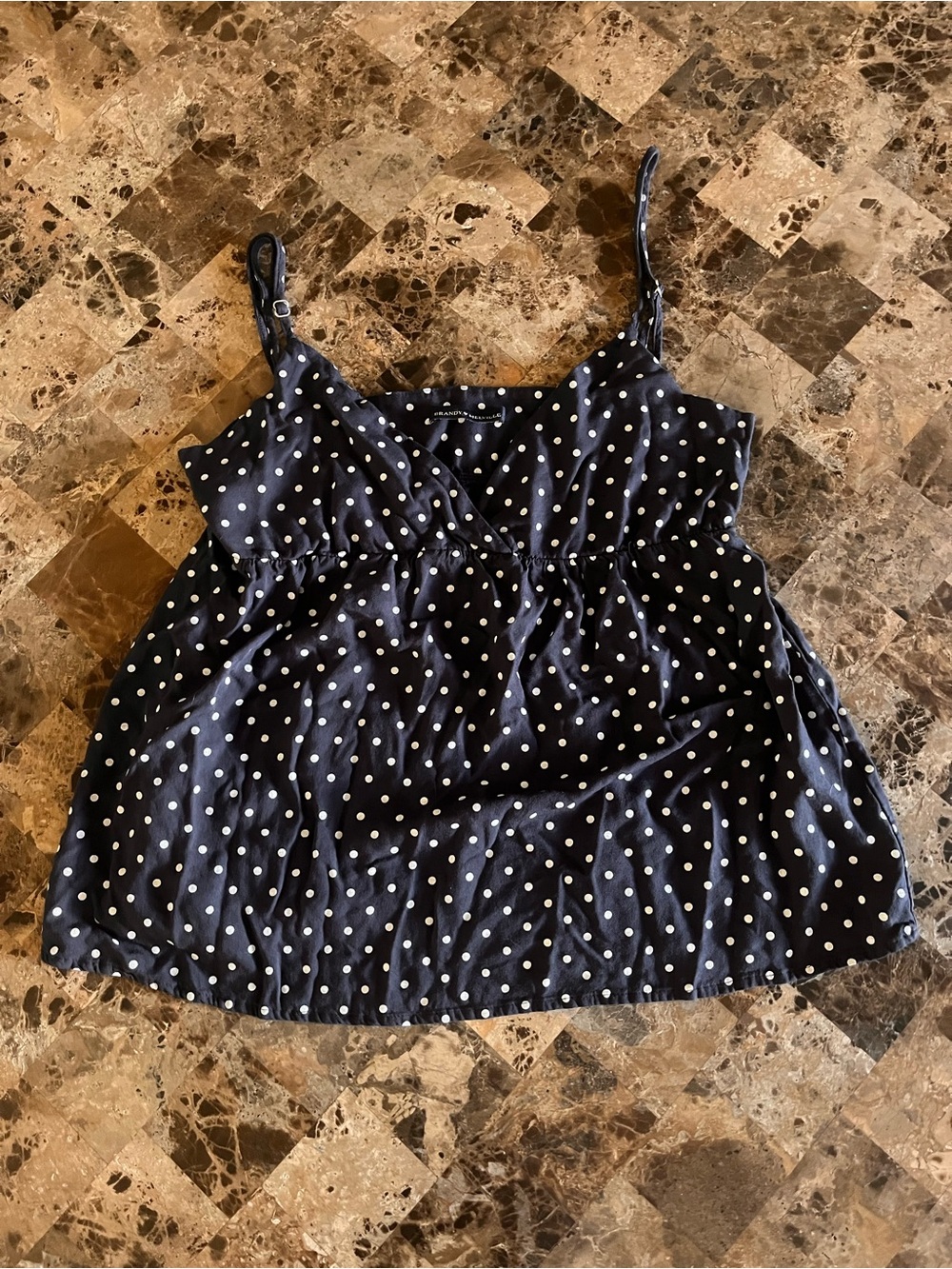 Brandy Melville Black Polka Dot Cami Top